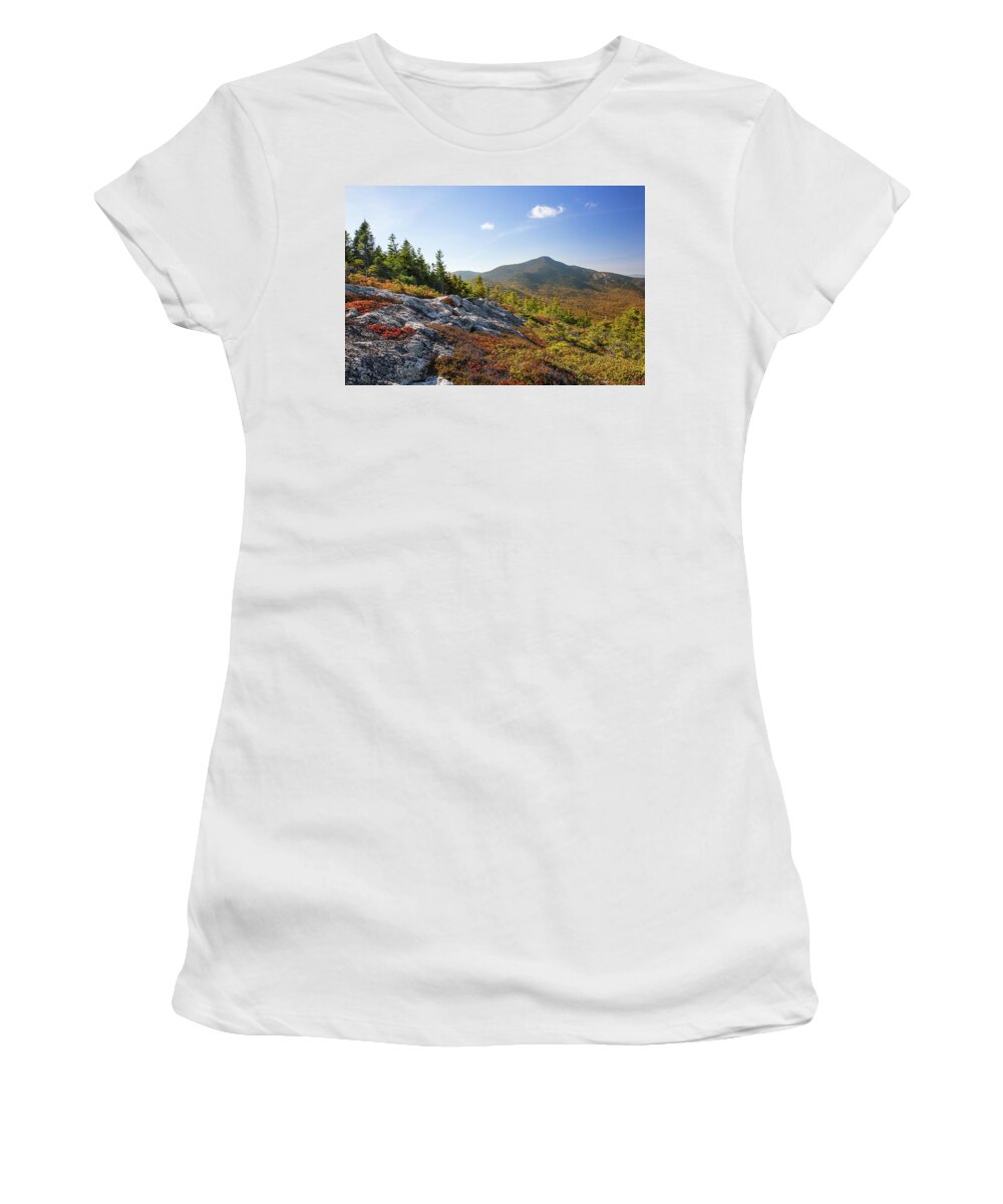 Maine Women's T-Shirt featuring the photograph Sunday River Whitecap Autumn by White Mountain Images