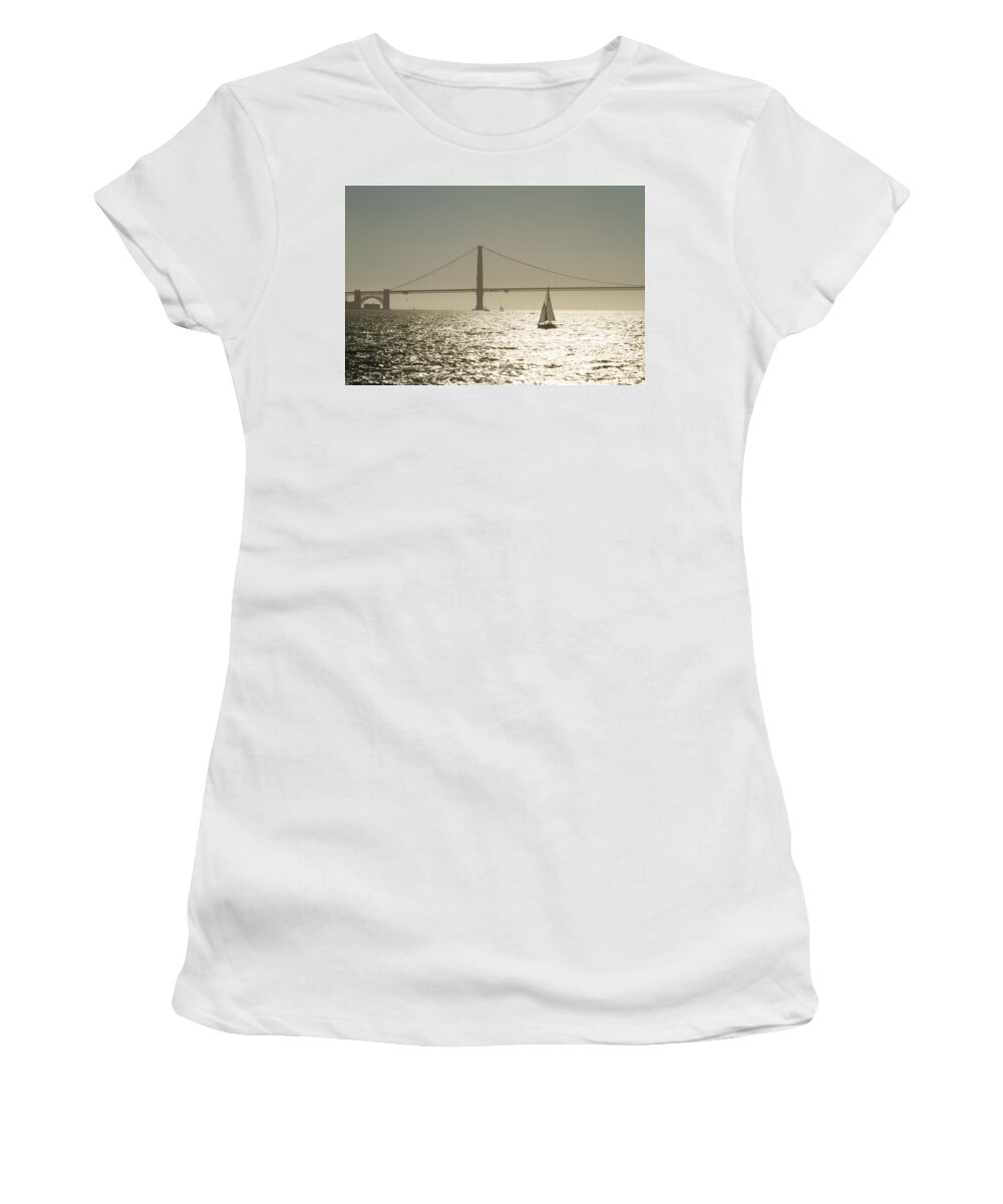 Sunday Sailling Women's T-Shirt featuring the photograph Sunday Sailing by Bonnie Follett