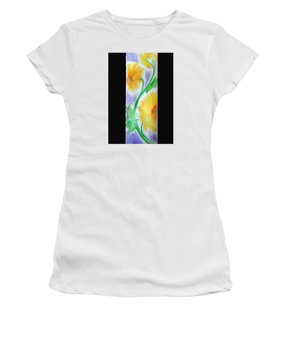 Flowers Women's T-Shirt featuring the painting Sunflowers 27 by Loretta Nash