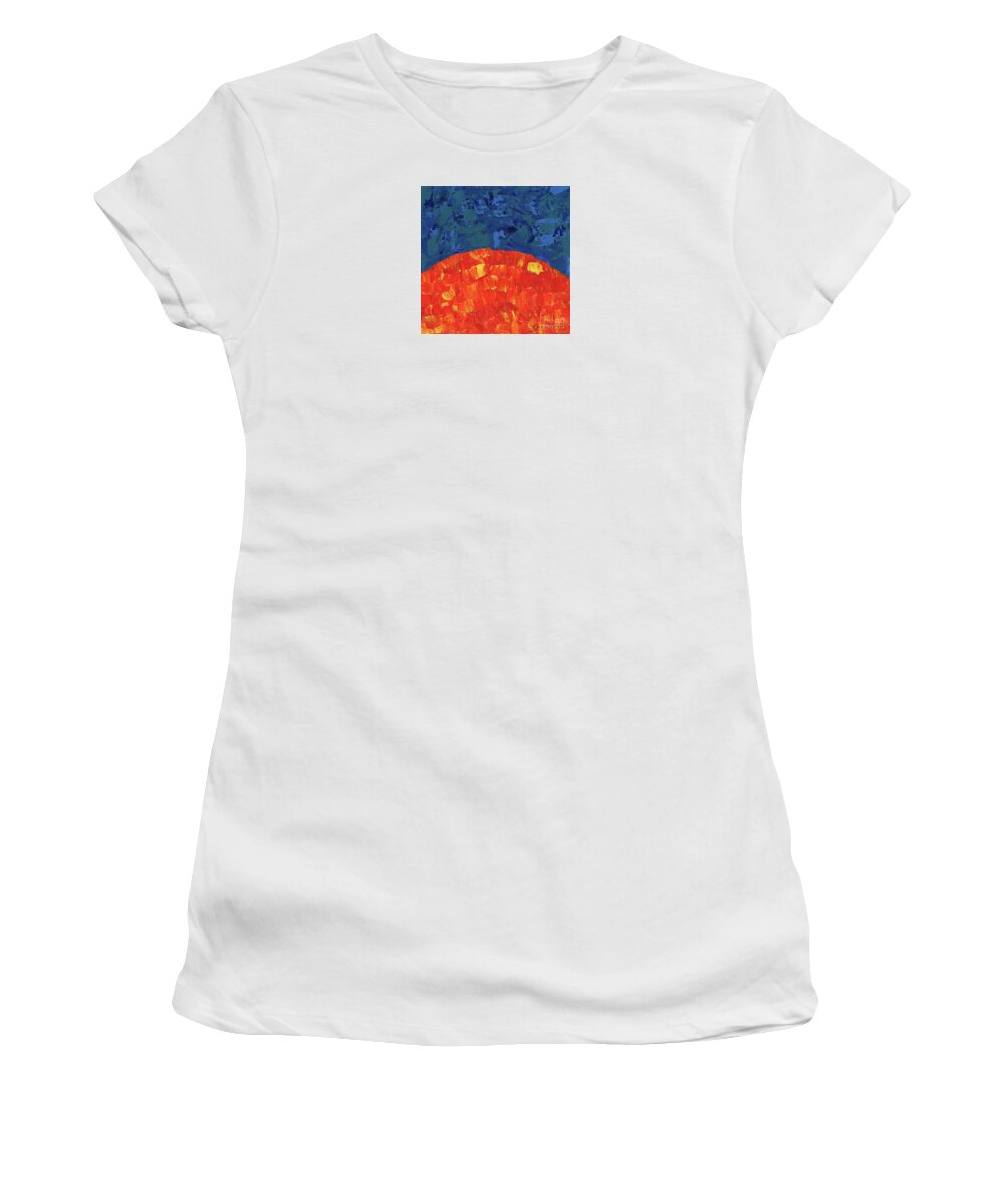 Sun Women's T-Shirt featuring the painting Sunrise Sunset 4 by Diane Thornton