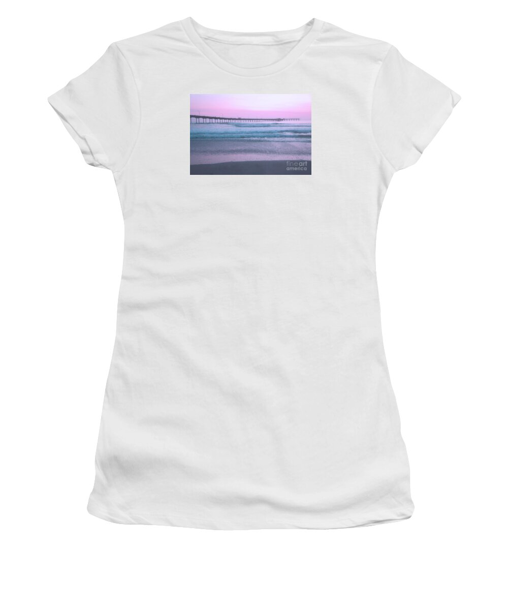 Ocean Women's T-Shirt featuring the photograph Sunset at Newport Beach by Jennifer Camp