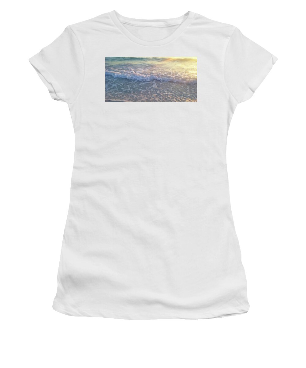 Tide Women's T-Shirt featuring the photograph Sunset Tide by Ginny Schmidt