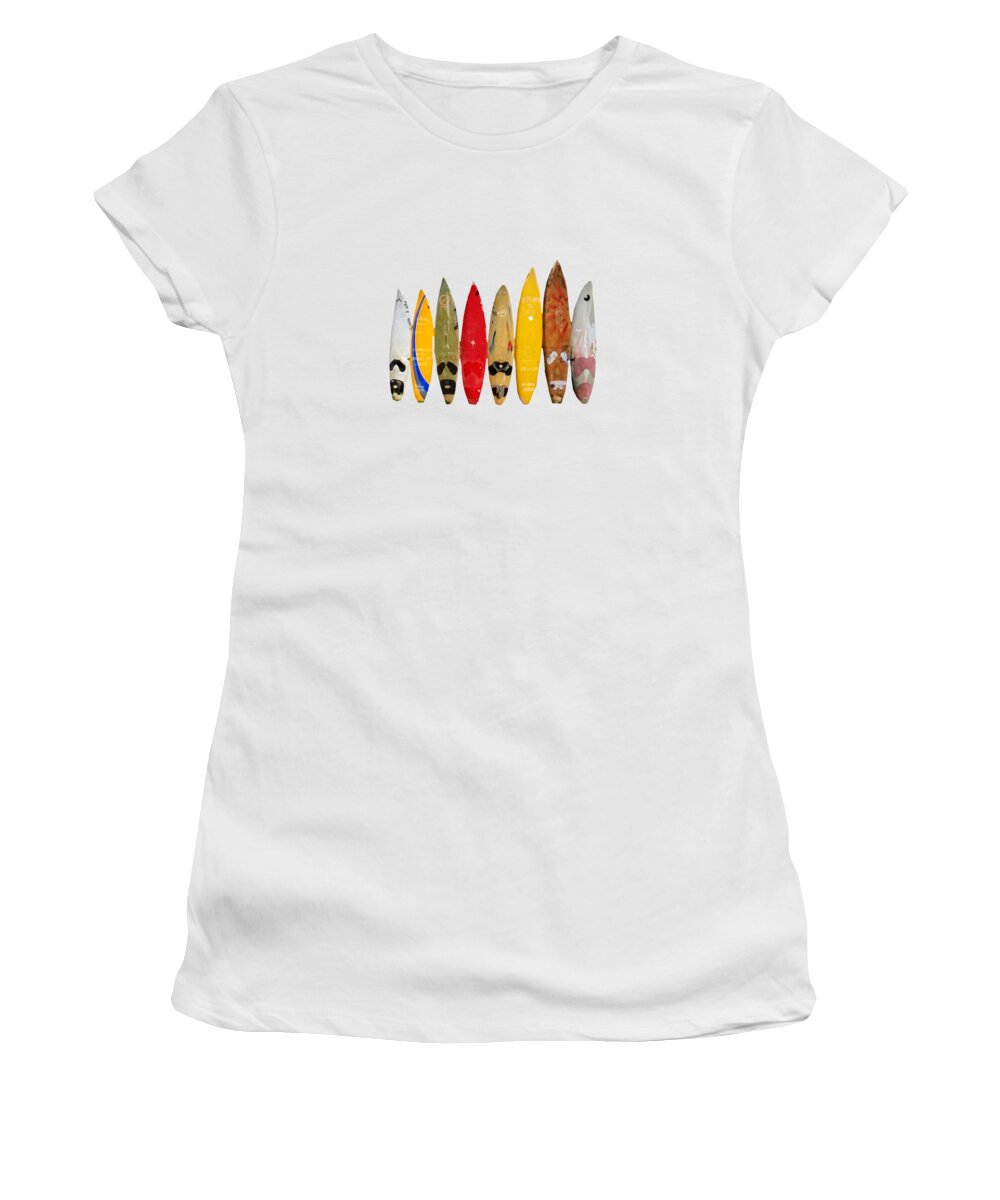 Surf Women's T-Shirt featuring the digital art Surf Board T-shirt by Edward Fielding
