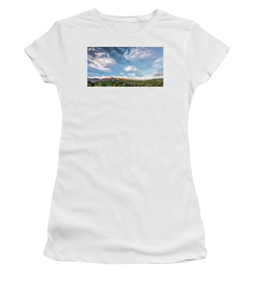 Art Women's T-Shirt featuring the photograph Sweeping Clouds by Jon Glaser