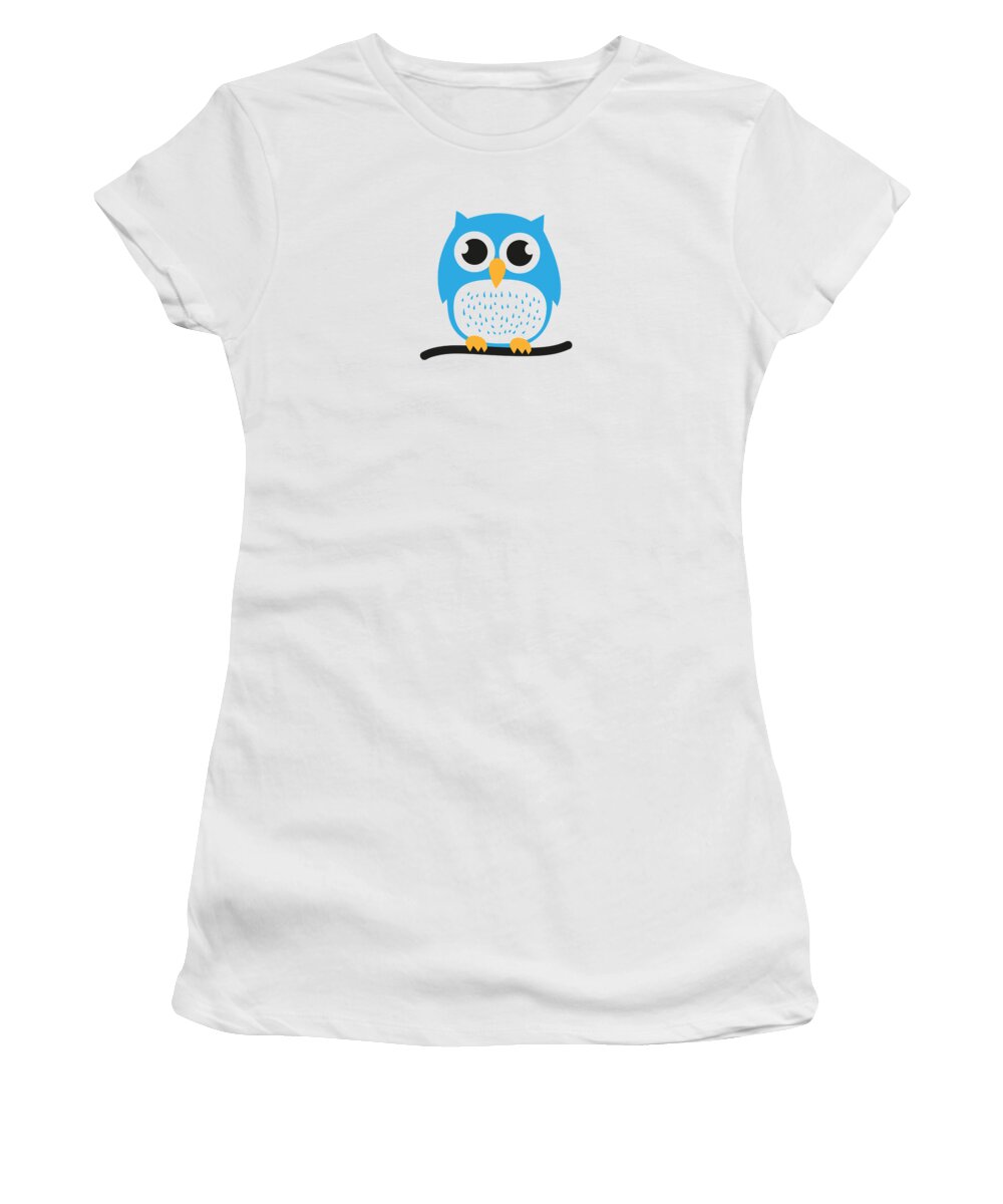 Sweet Women's T-Shirt featuring the digital art Sweet and cute owl by Philipp Rietz
