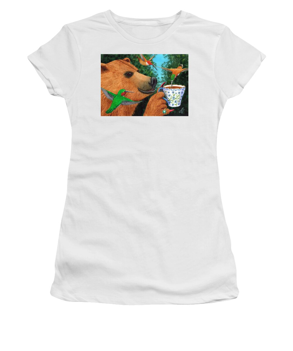 Hummingbird Women's T-Shirt featuring the painting Sweet Tea by Catherine G McElroy