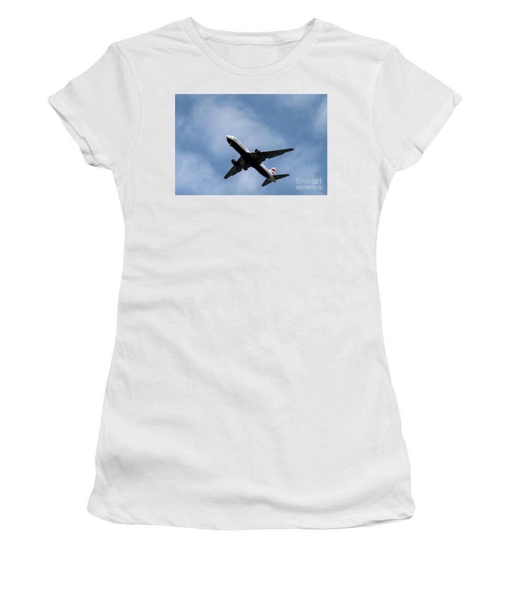 Airplane Women's T-Shirt featuring the photograph Take off by Sam Rino