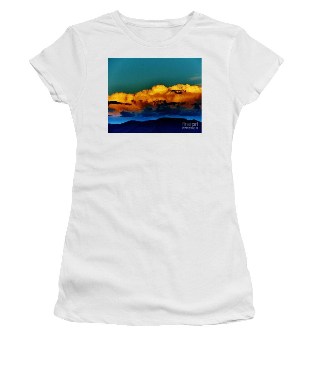Santa Women's T-Shirt featuring the photograph Taos Clouds III by Charles Muhle