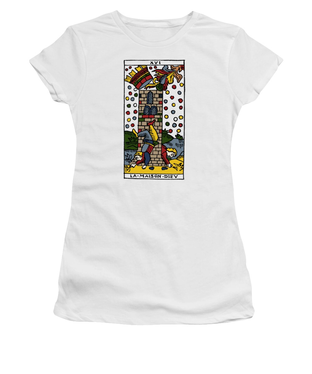 16th Century Women's T-Shirt featuring the photograph Tarot Card Poorhouse by Granger