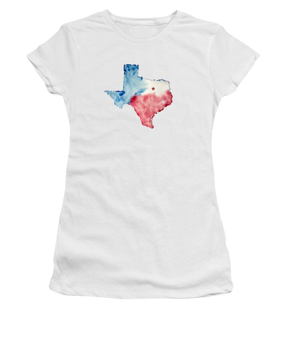 Texas Women's T-Shirt featuring the painting Texas Proud by Liana Yarckin