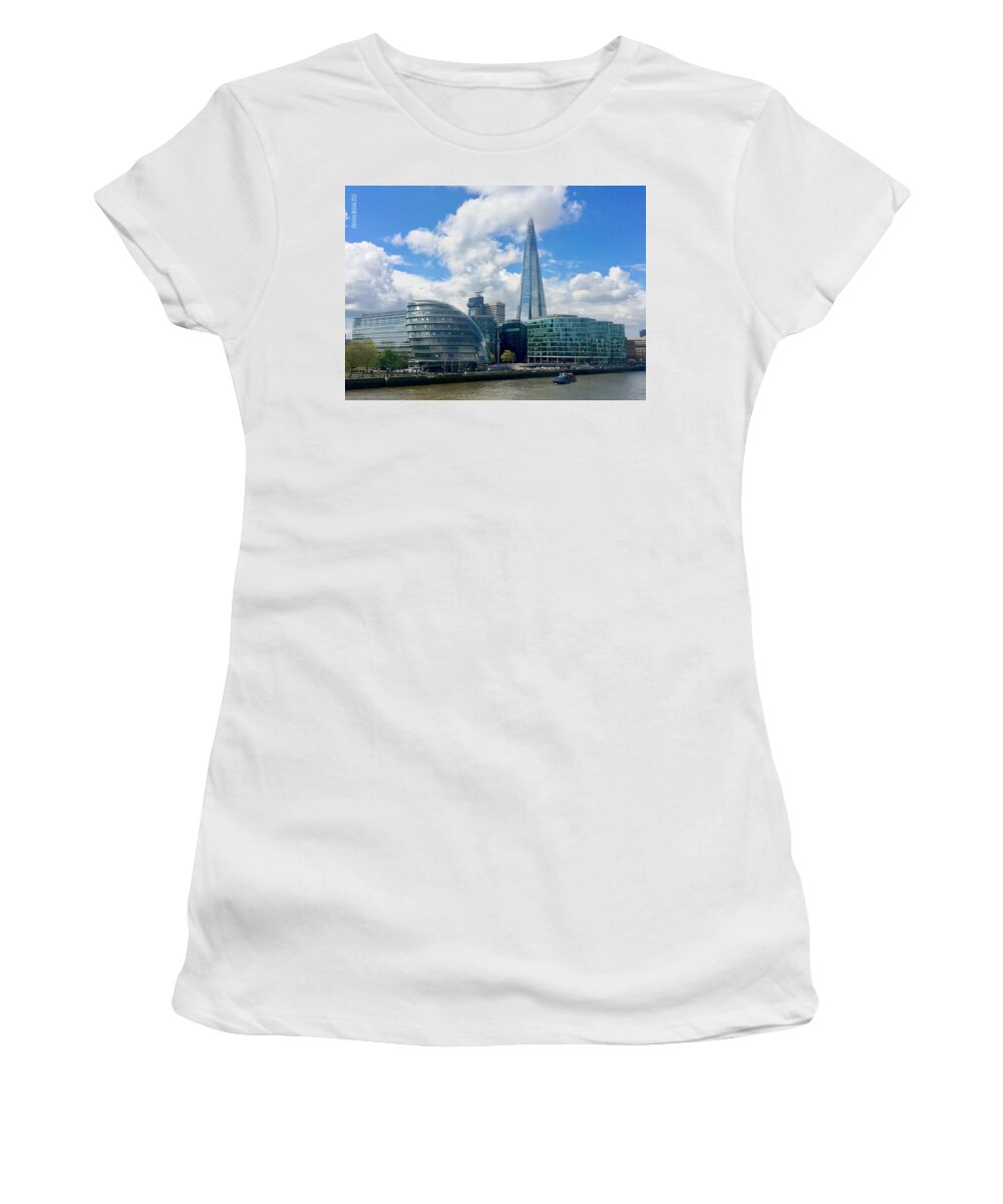 Thames River Women's T-Shirt featuring the photograph Thames Riverside Tower Bridge by Christine McCole