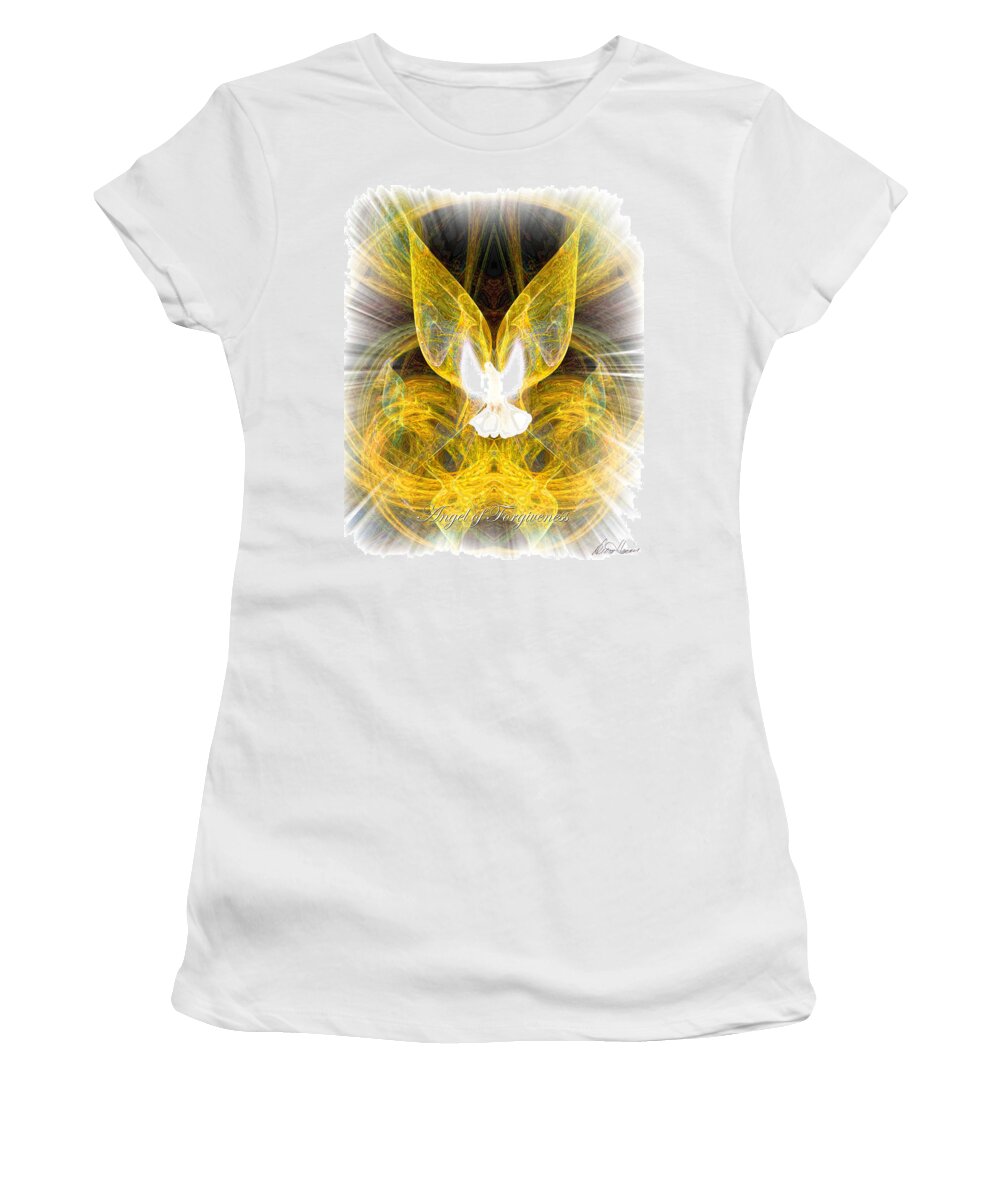 Angel Women's T-Shirt featuring the digital art The Angel of Forgiveness by Diana Haronis