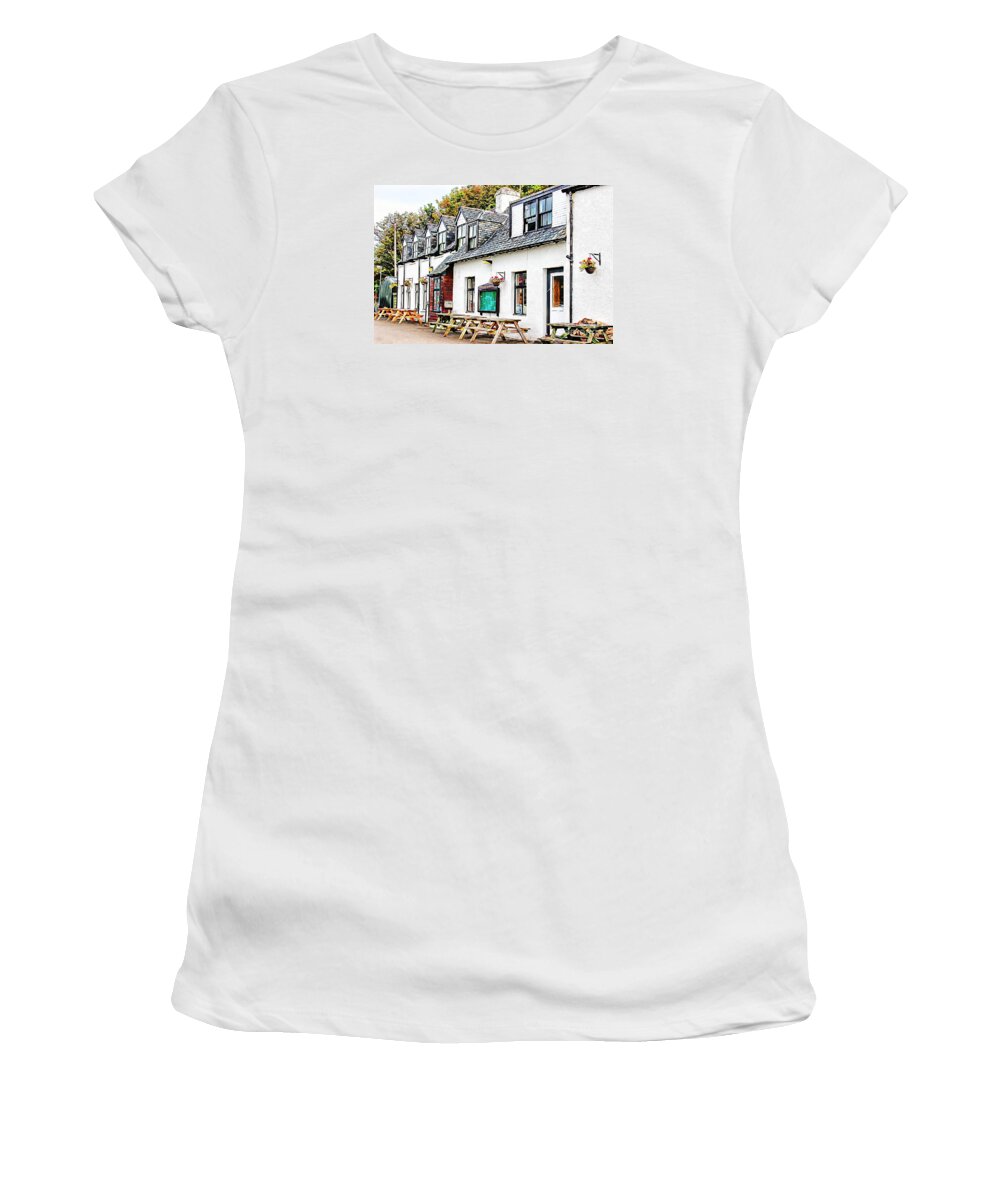 Applecross Women's T-Shirt featuring the photograph The Applecross Inn by Clare Bevan