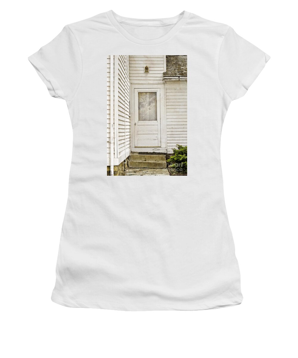 House Women's T-Shirt featuring the photograph The Back Door by Margie Hurwich