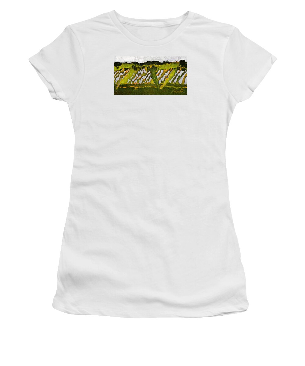 Abstract Women's T-Shirt featuring the photograph The Bridge - Me to You by Tom Cameron