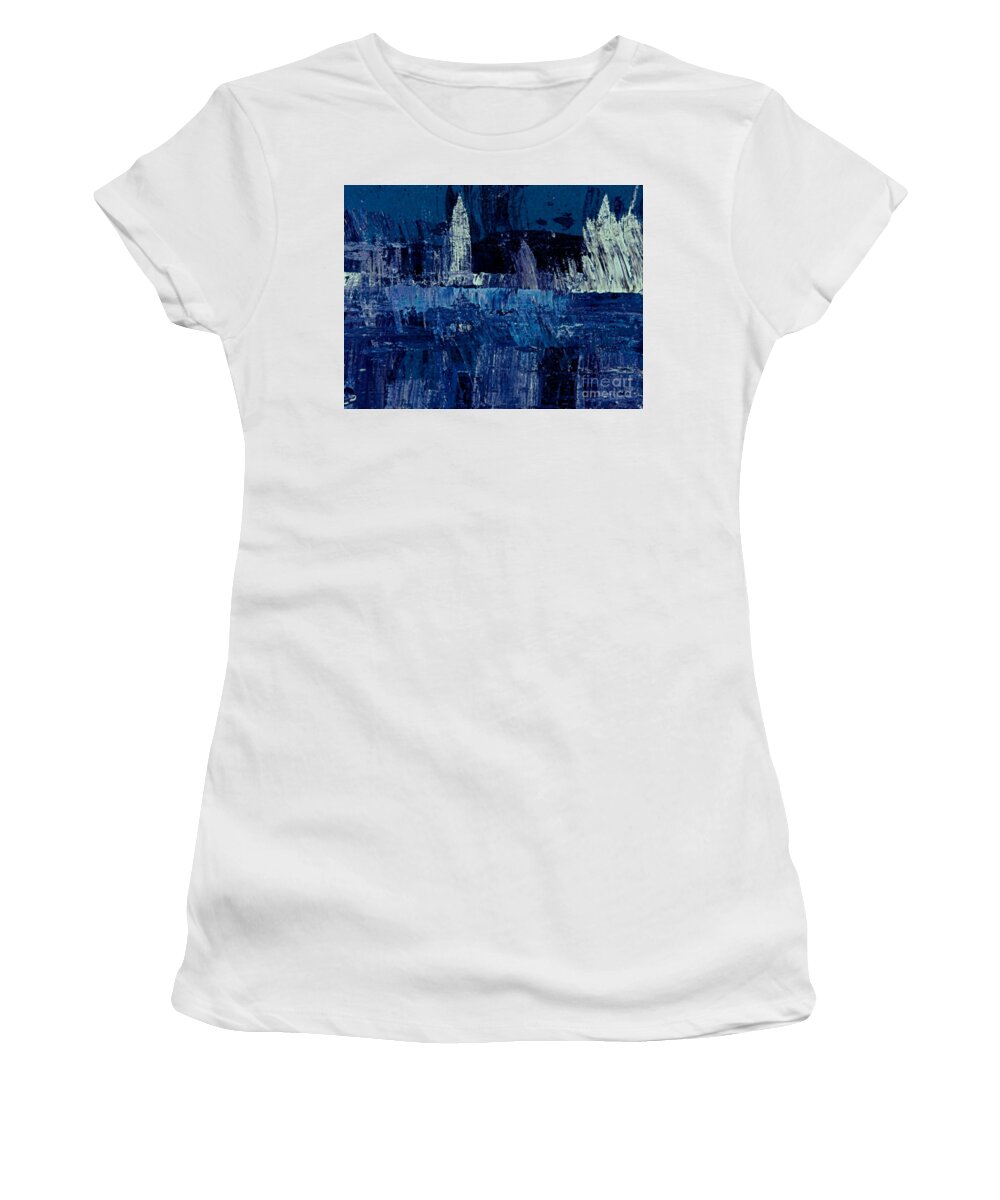 Digital Art Women's T-Shirt featuring the digital art The City Sleeps by Nancy Kane Chapman