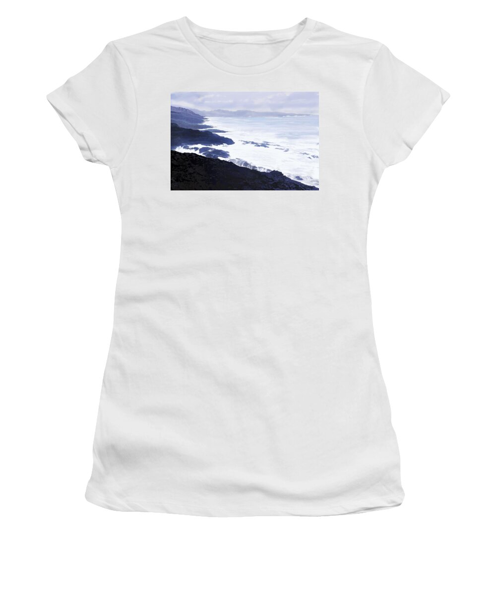 Victor Shelley Women's T-Shirt featuring the painting The Coast by Victor Shelley