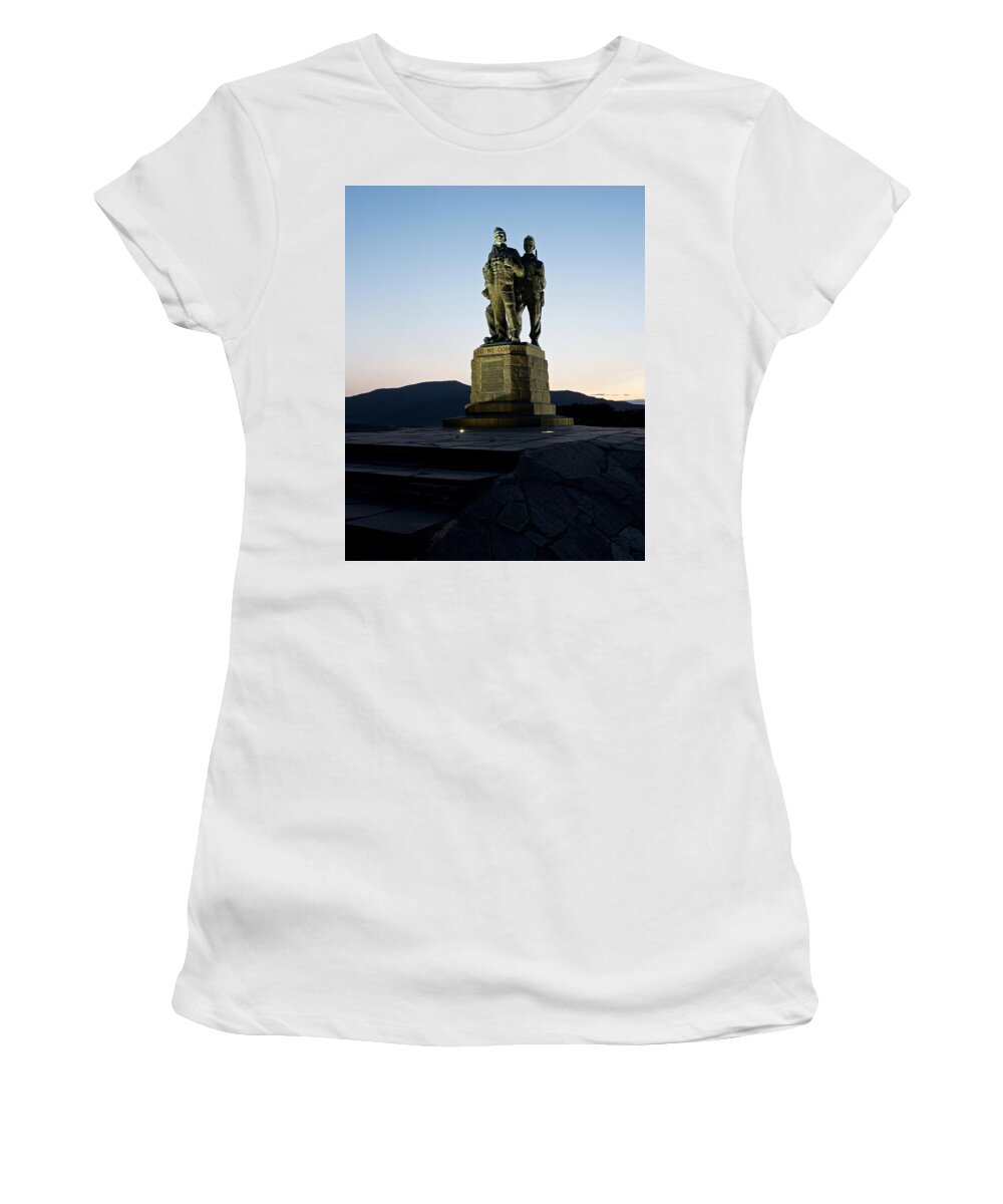 The Commando Memorial Women's T-Shirt featuring the photograph The Commando Memorial by Stephen Taylor