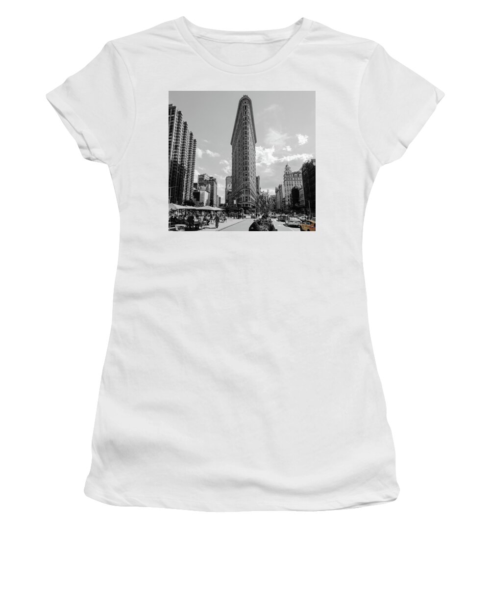 Flatiron Building New York Women's T-Shirt featuring the photograph The Flatiron Building New York by Andy Myatt