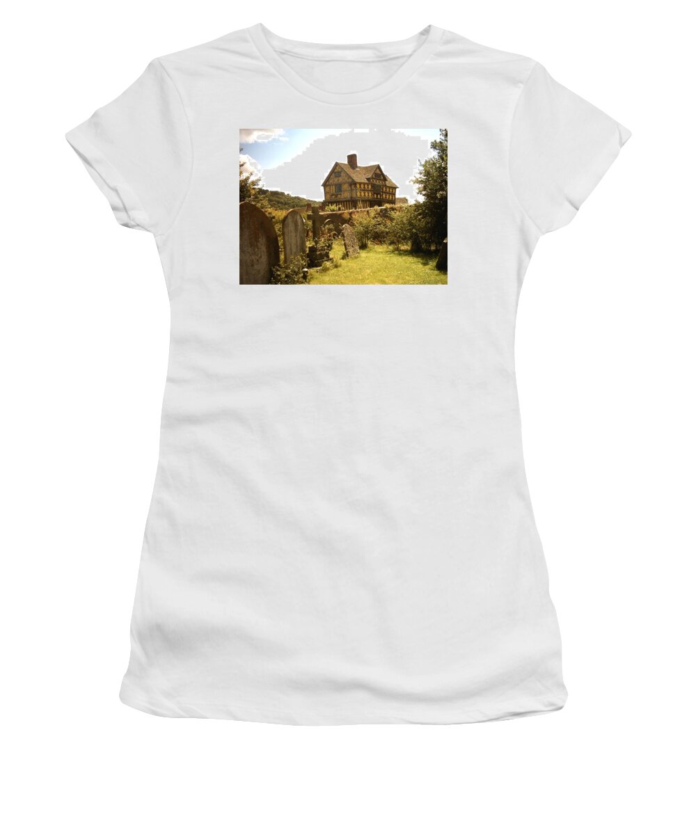 Houses Women's T-Shirt featuring the photograph The Haunted House by Richard Denyer