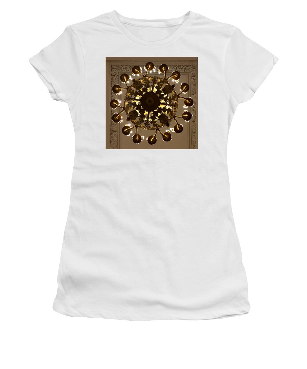 Chandelier Women's T-Shirt featuring the photograph The Hermitage 1 by Annette Hadley