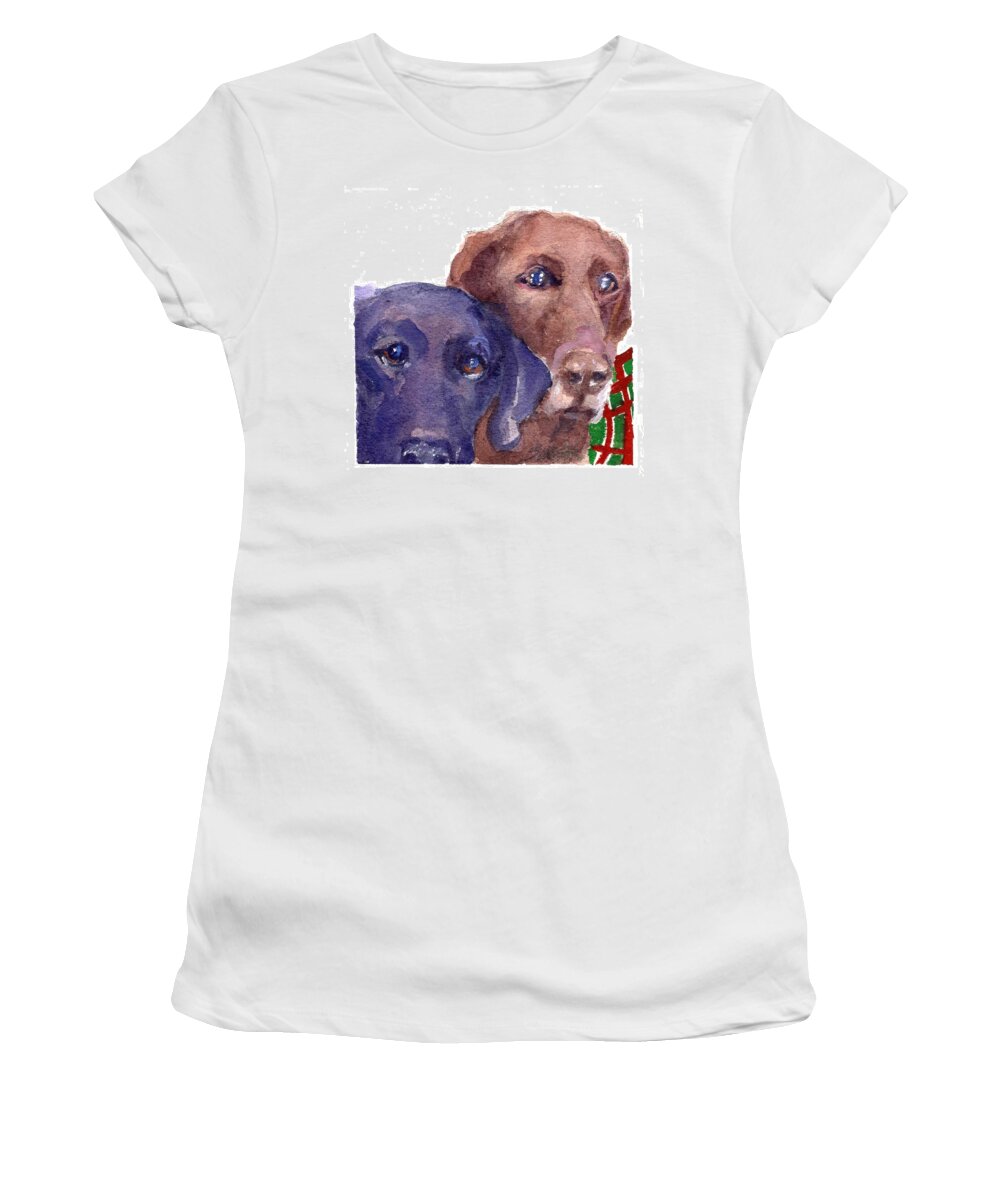 Chocolate Women's T-Shirt featuring the painting The Lairds D Ardmore by Sheila Wedegis