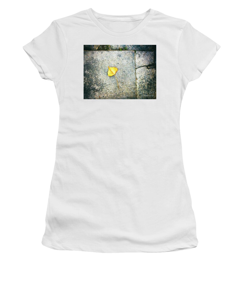 Still-life Women's T-Shirt featuring the photograph The leaf by Silvia Ganora