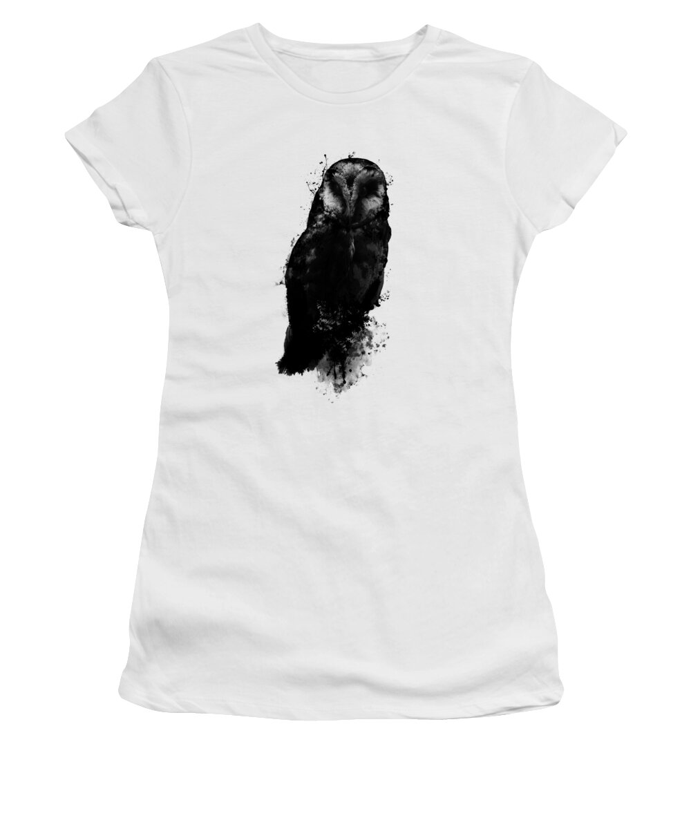 Owl Women's T-Shirt featuring the mixed media The Owl by Nicklas Gustafsson