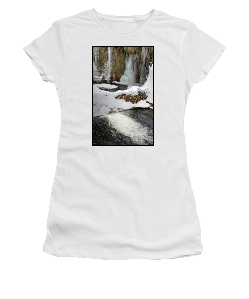 Stream Women's T-Shirt featuring the photograph The Pool at Smalls Falls by John Meader