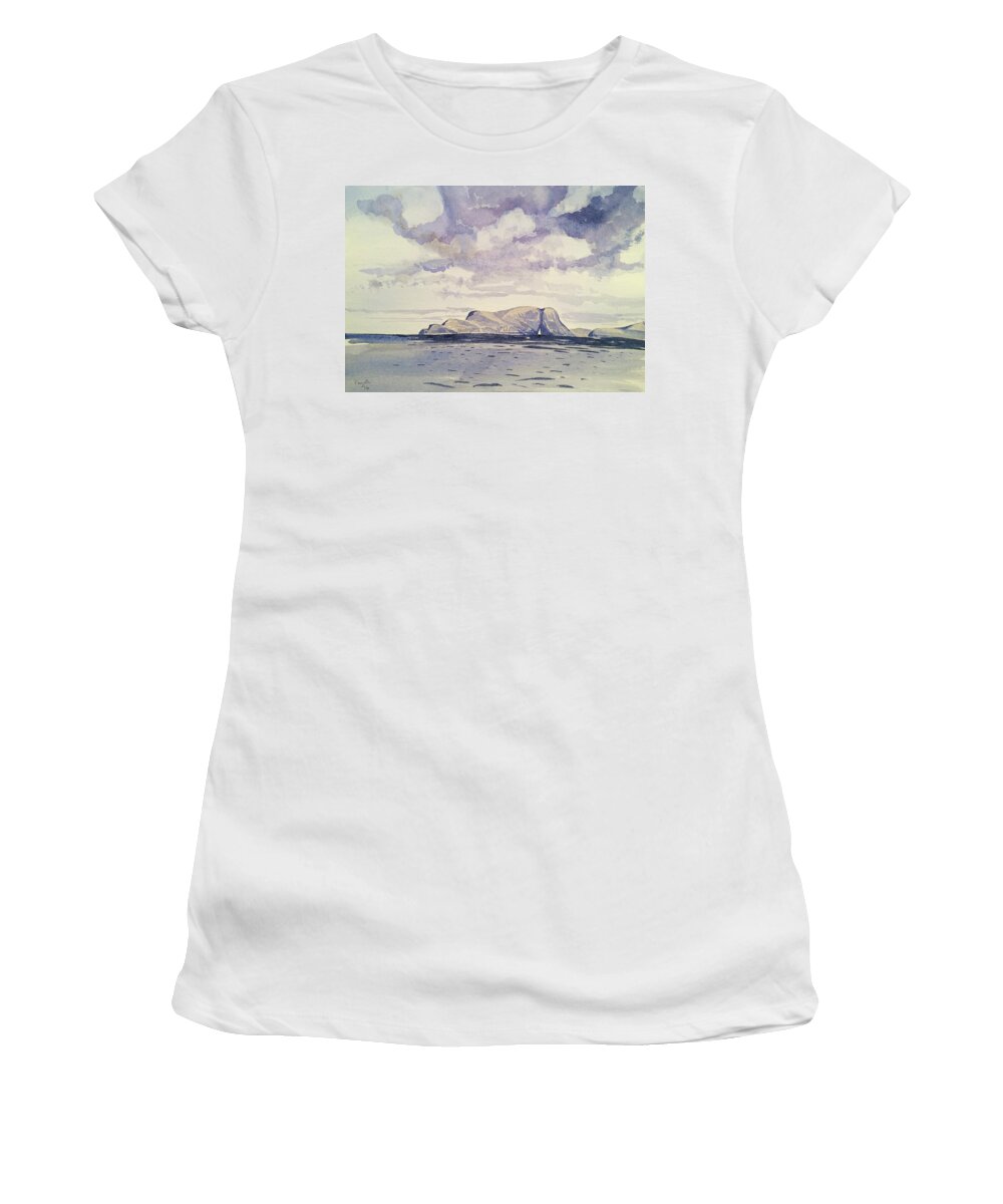 Hebrides Women's T-Shirt featuring the painting The Shiant Isles by Robert Fugate