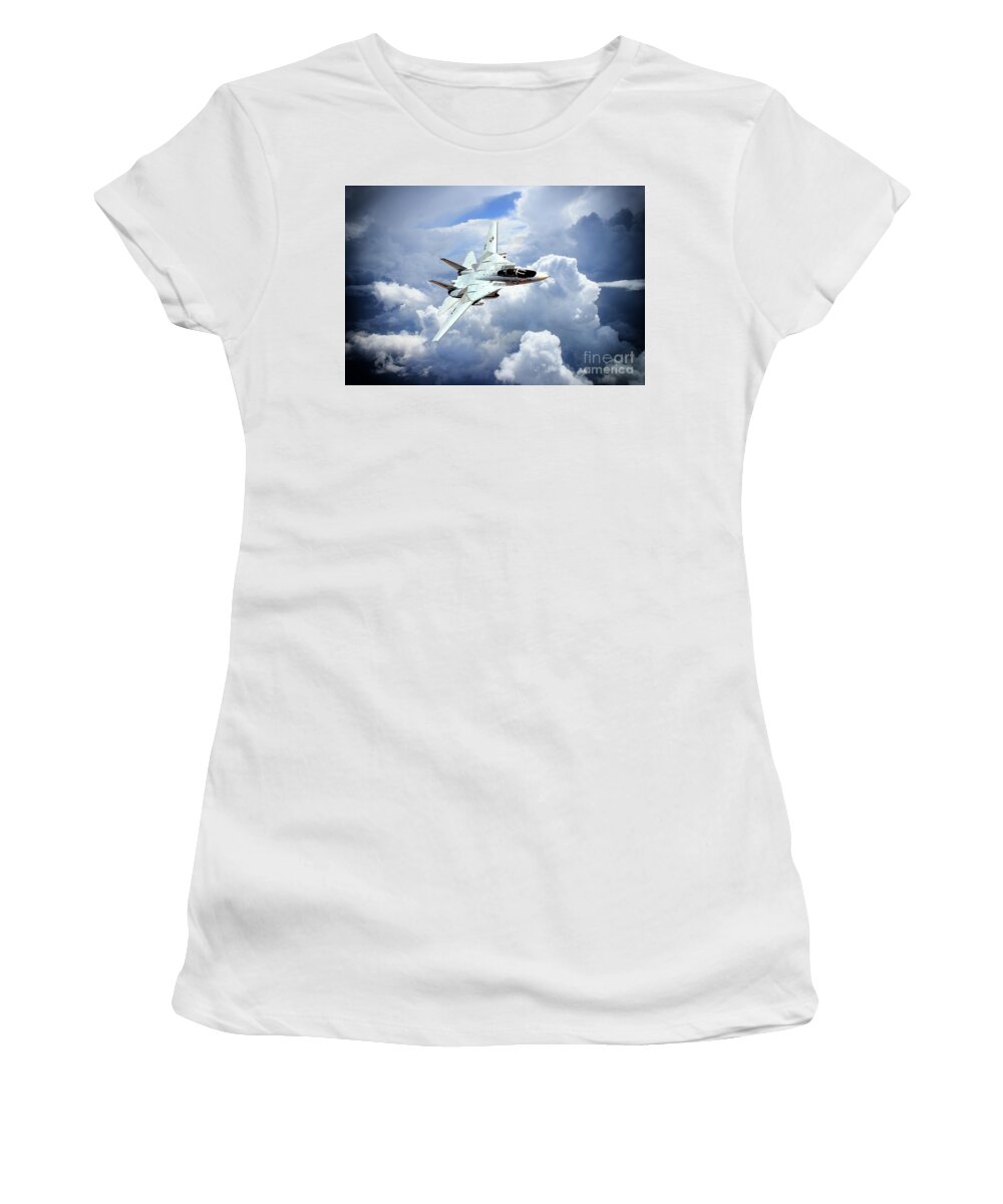 F14 Women's T-Shirt featuring the digital art The Tomcat by Airpower Art