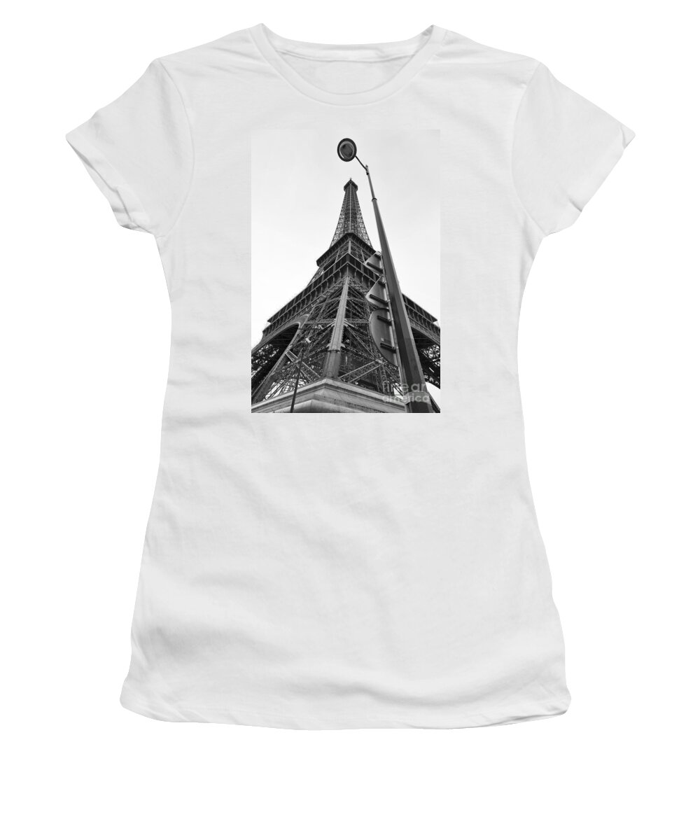 Eiffel Women's T-Shirt featuring the photograph The Tower and A Pole by Hitendra SINKAR