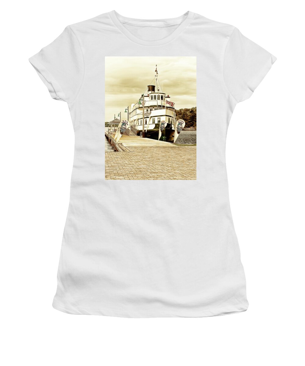 Gravenhurst Women's T-Shirt featuring the digital art The Wenonah II by JGracey Stinson