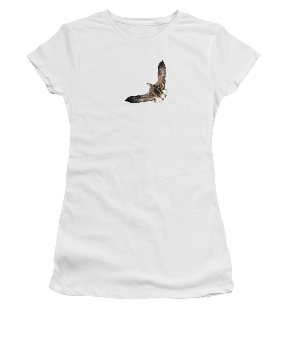Bald Eagle Women's T-Shirt featuring the photograph The Wings Of An Eagle 2018 isolated by Thomas Young