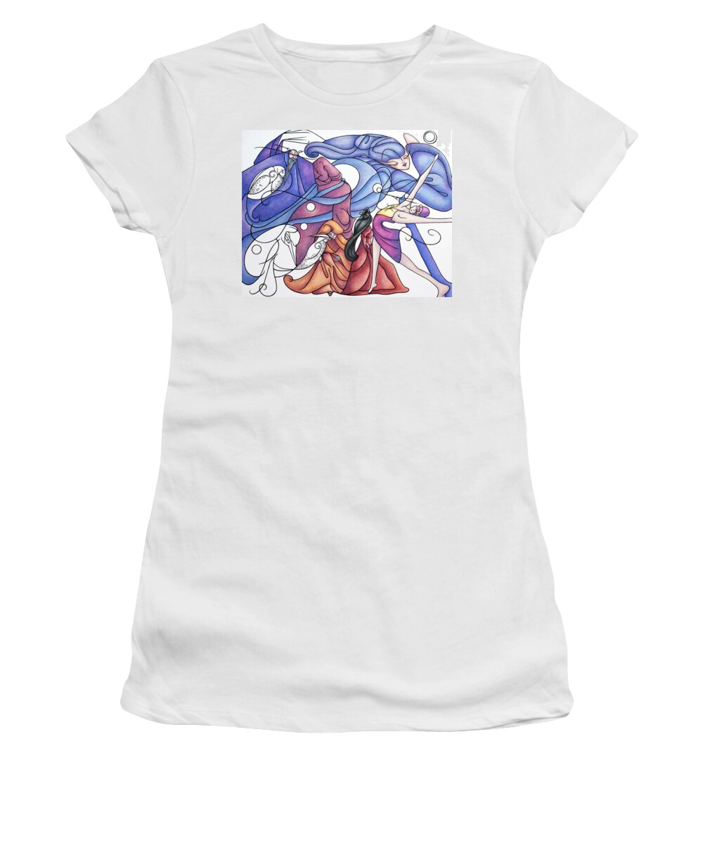 Wizard Women's T-Shirt featuring the painting The Wizards Daughter by Judy Henninger