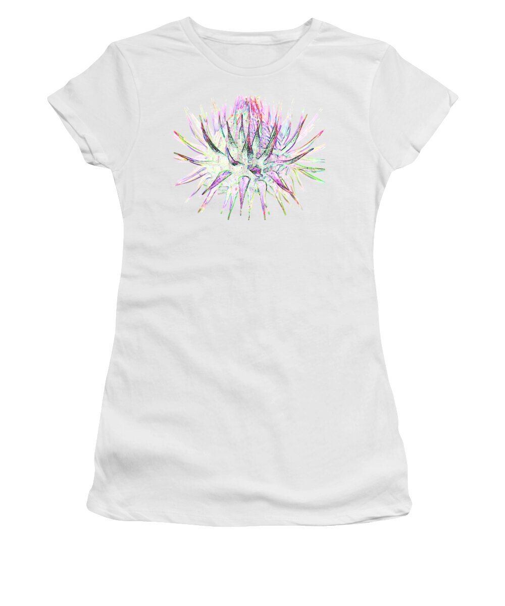 Thistle Women's T-Shirt featuring the photograph Thistlehead1 T-shirt by Tony Mills