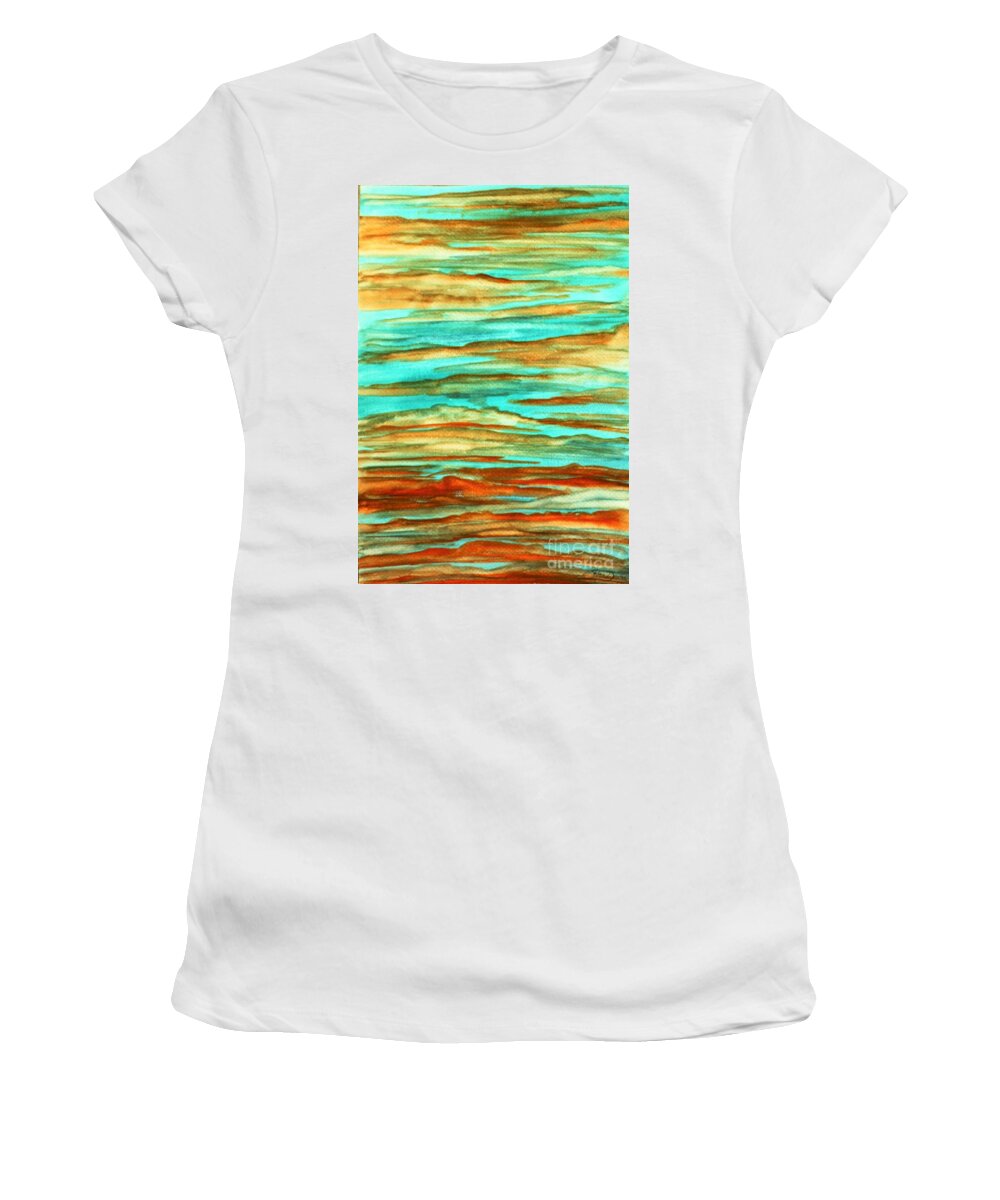 Barbara Women's T-Shirt featuring the painting Tiger Sky by Barbara Donovan