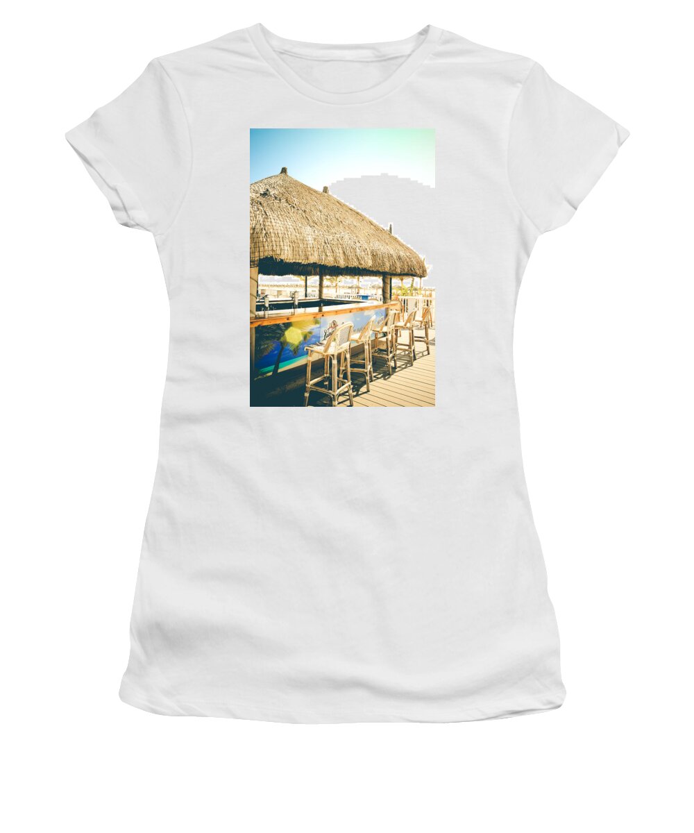Tiki Hut Women's T-Shirt featuring the photograph Time to Tiki by Colleen Kammerer