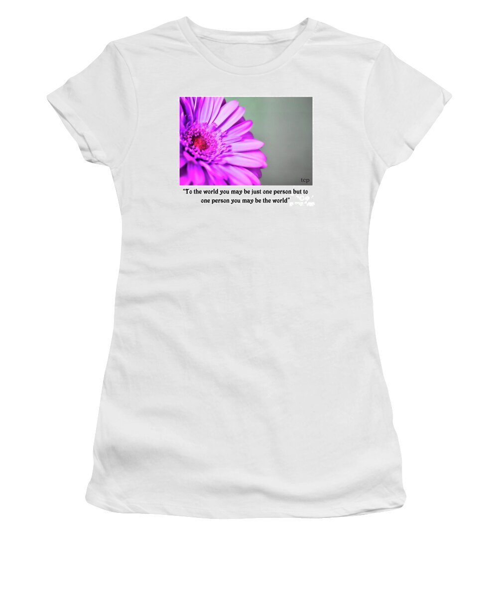 Purple Women's T-Shirt featuring the photograph To the World by Traci Cottingham
