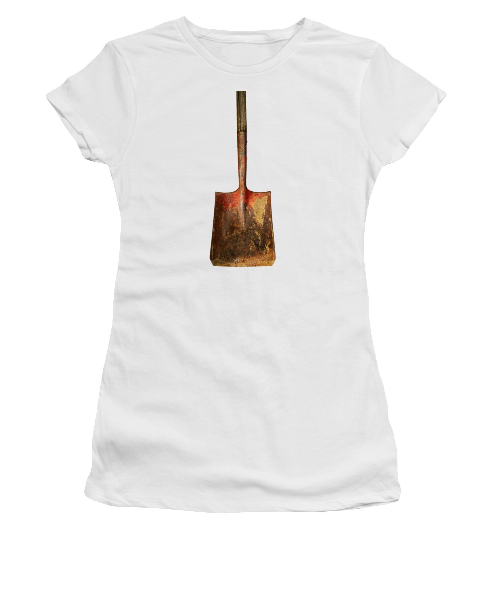 Antique Women's T-Shirt featuring the photograph Tools On Wood 2 on BW by YoPedro