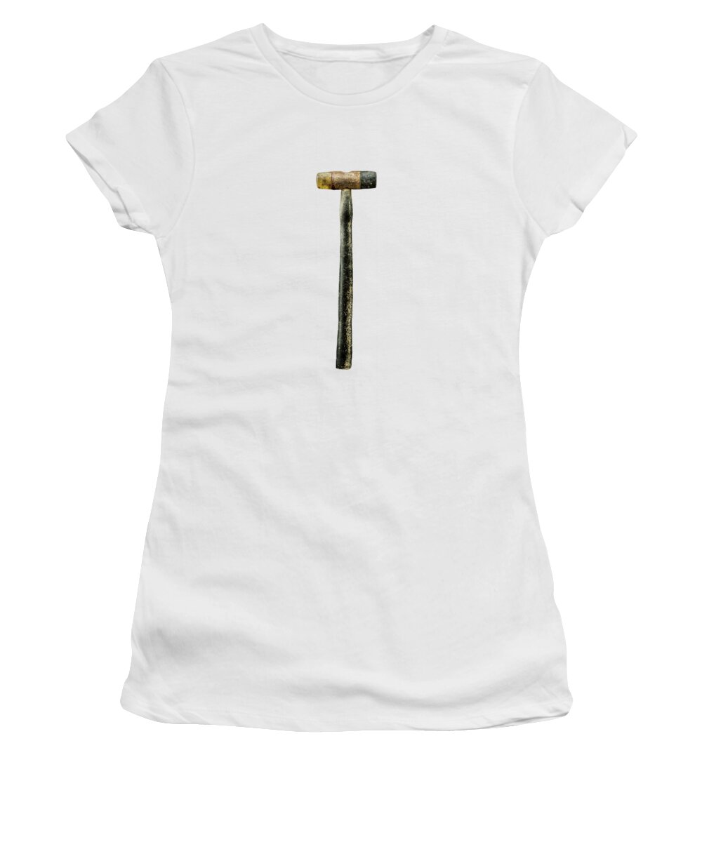 Art Women's T-Shirt featuring the photograph Tools On Wood 35 on BW by YoPedro