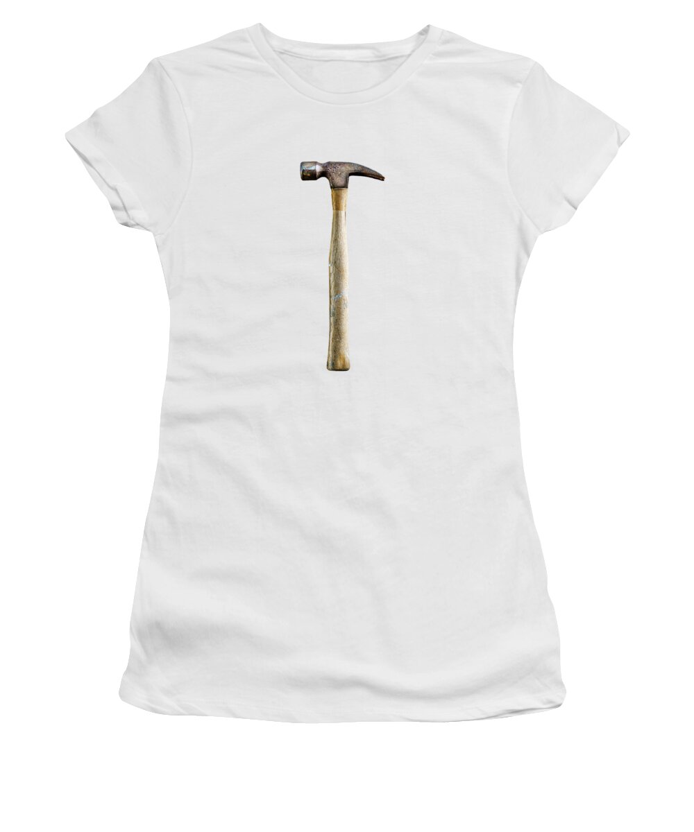 Art Women's T-Shirt featuring the photograph Tools On Wood 49 on BW by YoPedro