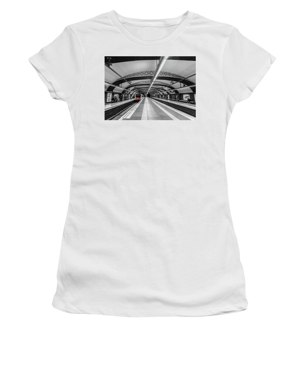 Train Women's T-Shirt featuring the photograph Train by Sergey Simanovsky