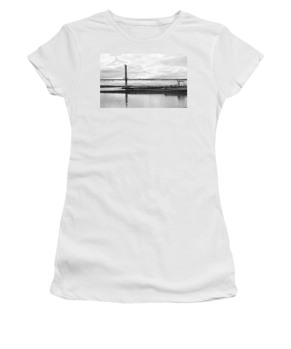 Forth Road Bridge Women's T-Shirt featuring the photograph Under the Wing by Elena Perelman