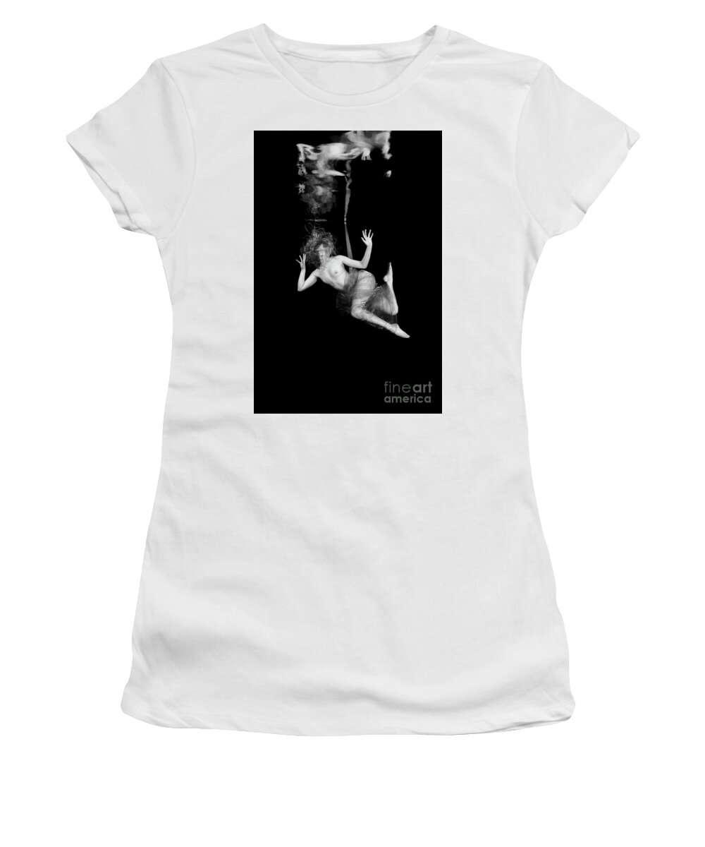 Woman Women's T-Shirt featuring the photograph Underwater Beauty 002 by Clayton Bastiani