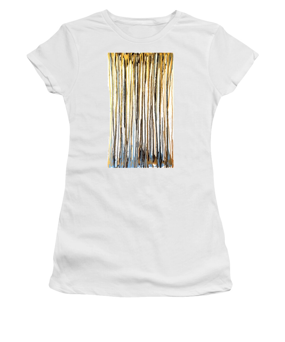 Blue Women's T-Shirt featuring the painting Untitled No. 7 by Julie Niemela