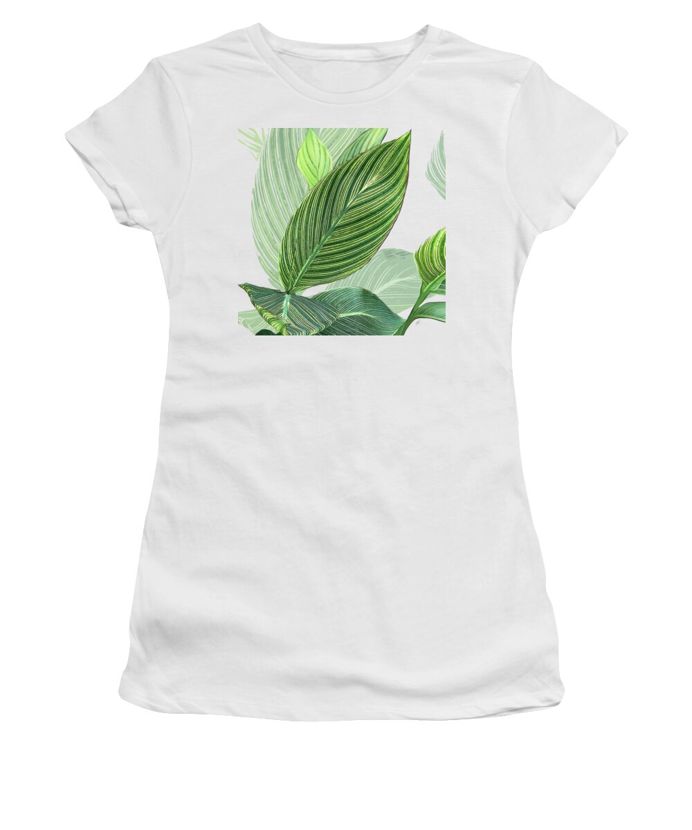 Foliage Women's T-Shirt featuring the digital art Variegated by Gina Harrison