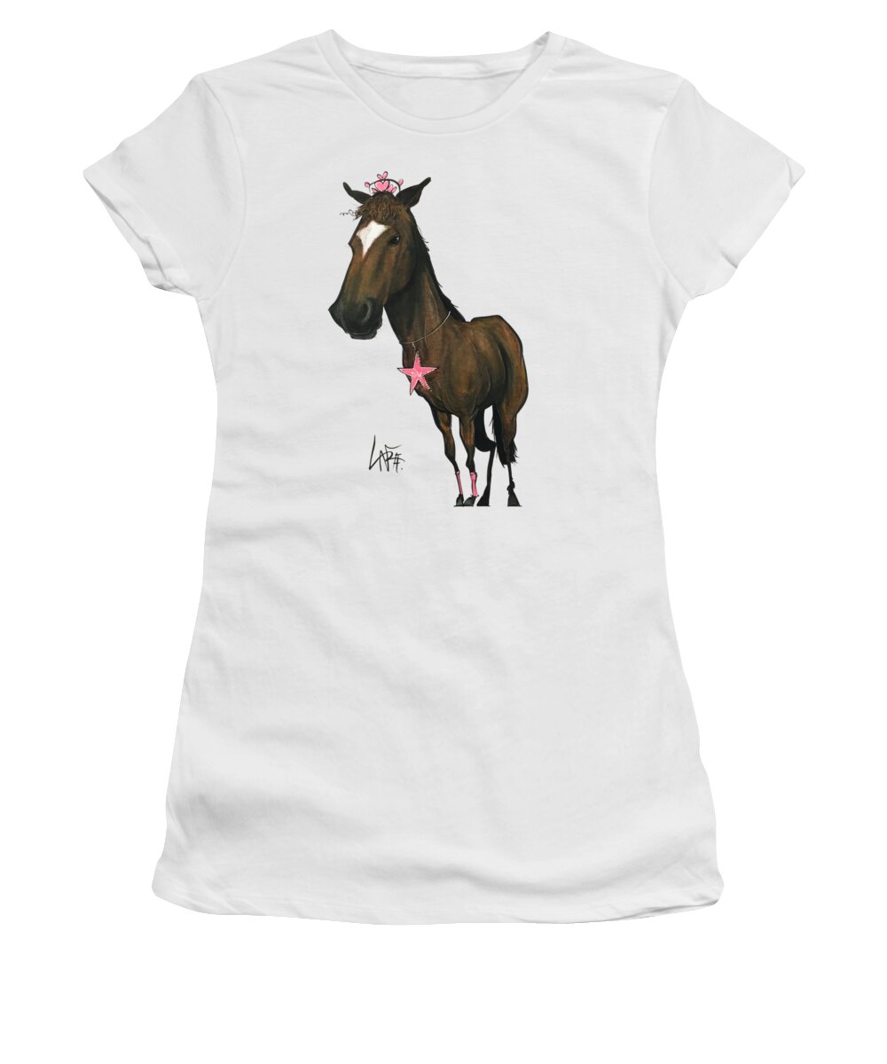 Vca Women's T-Shirt featuring the drawing VCA Brownrigg by Canine Caricatures By John LaFree
