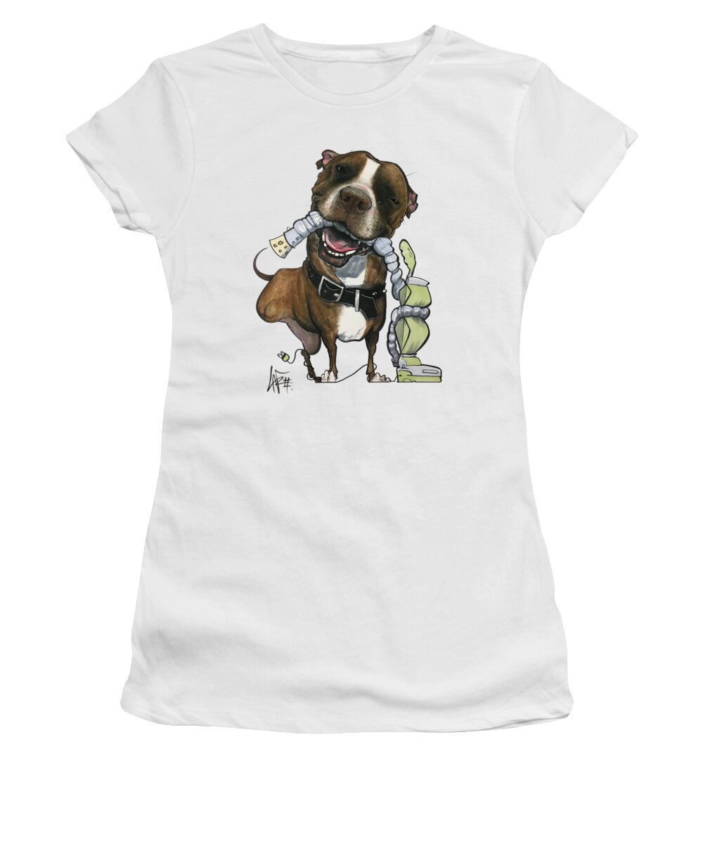 Vca Women's T-Shirt featuring the drawing VCA Carley by Canine Caricatures By John LaFree