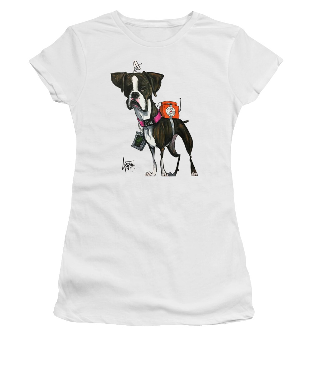 Vca Women's T-Shirt featuring the drawing VCA Kennell by Canine Caricatures By John LaFree
